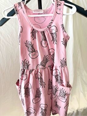 Hanna Andersson Pink Jellyfish Tank Pajama Romper